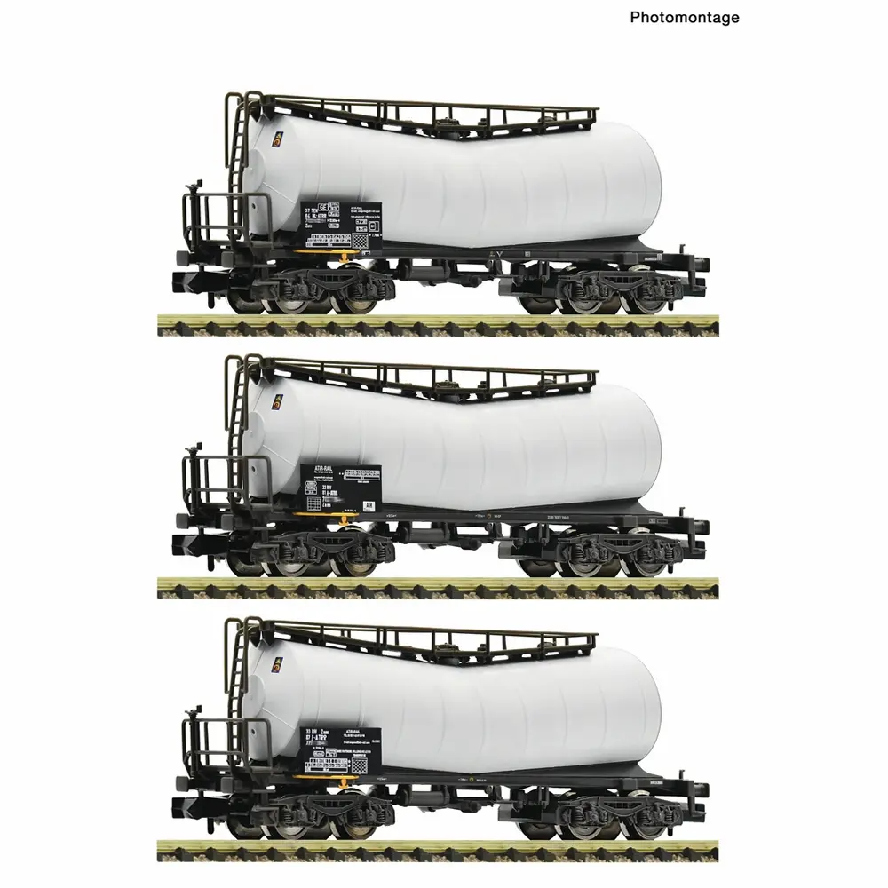 Coffret de 3 wagons-citernes coudés, Zans - Fleischmann 6660170 - N 1/160 - Privée - Ep VI - 2R