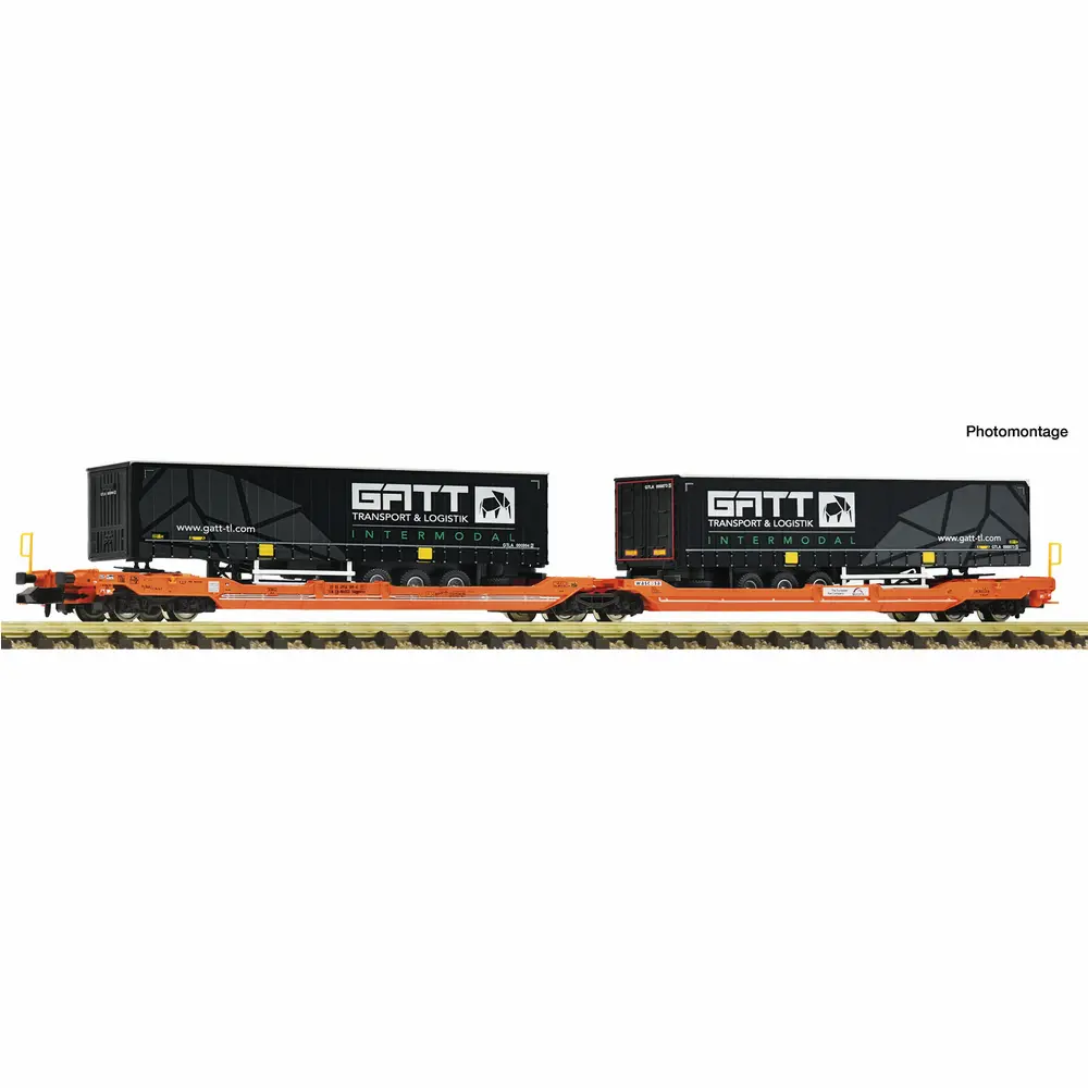 Wagon articulée à double poche T3000e, Wascosa - Fleischmann 6660165 - N 1/160 - Privée - Ep VI - 2R