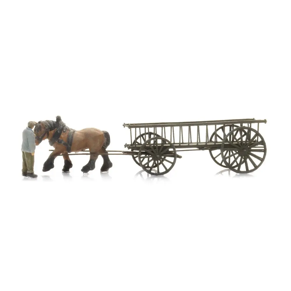 Chariot à foin vide avec figurine - ARTITEC 316.144 - N 1/160