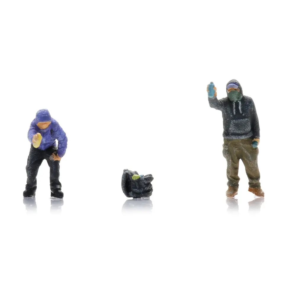 Vandales graffeurs - 2 personnages - ARTITEC 5160028 - N 1/160