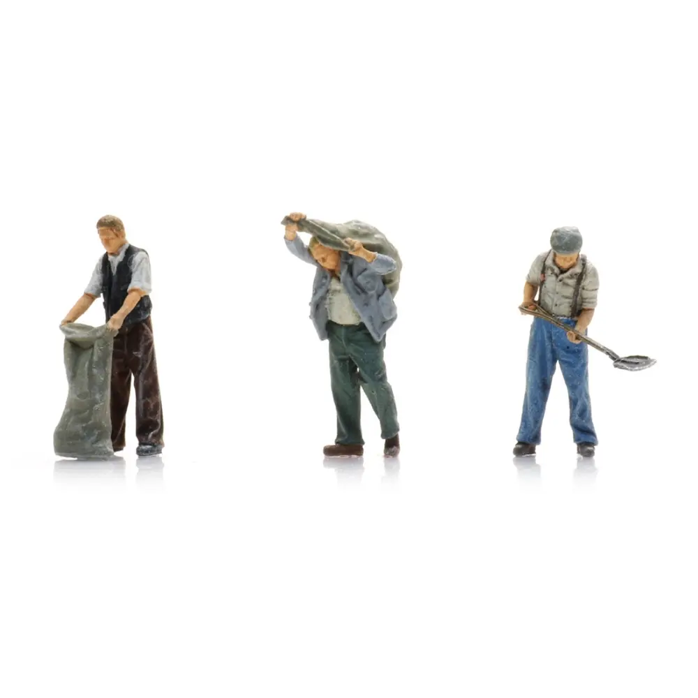 Les charbonniers - 3 personnages - ARTITEC 5220023 - Z 1/220