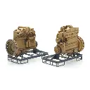 Deux moteurs diesel industriels sur palettes de transport - ARTITEC 316.099 - N 1/160