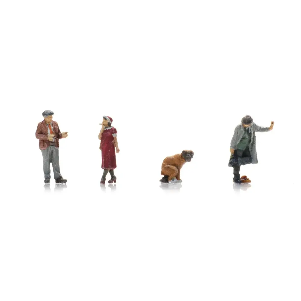 3 figurines + 1 chien + crottes de chien - Artitec 5220022 - Z 1/220