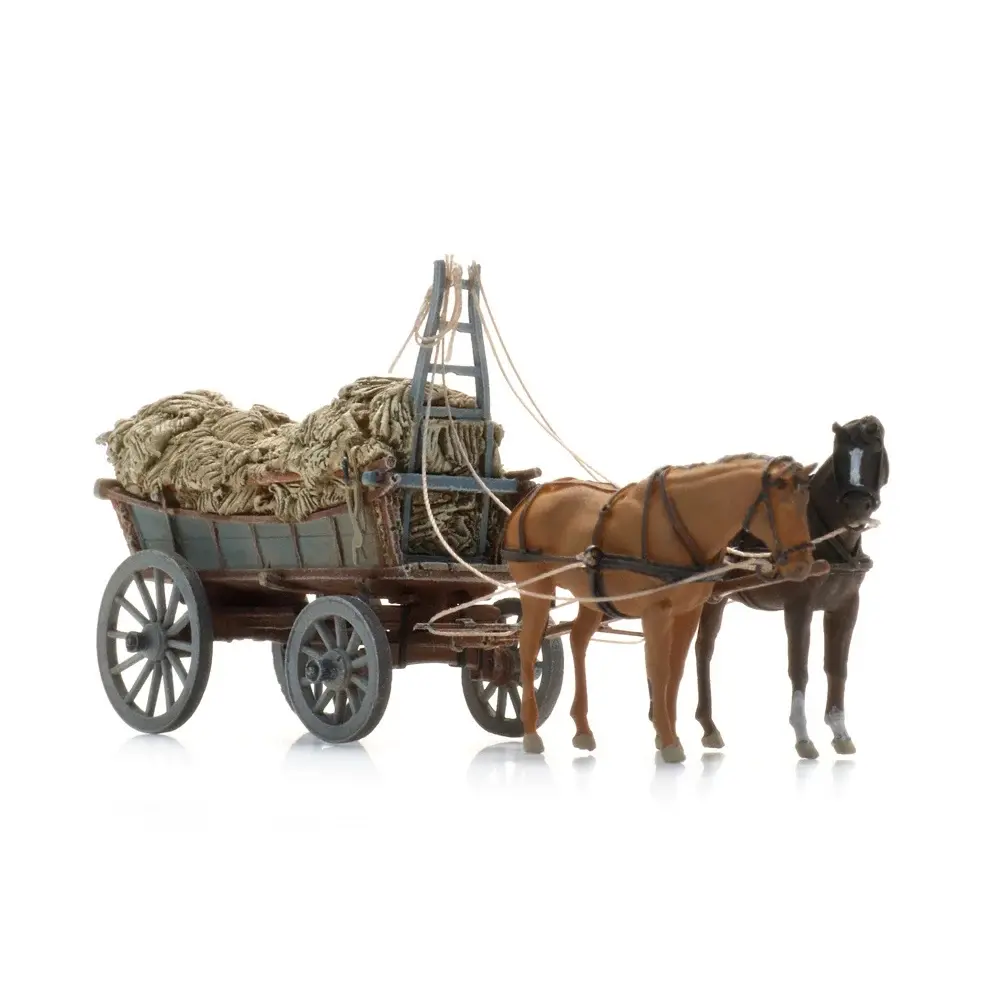 Chariot à foin nord-européen chargé - Artitec 387.620 - HO 1/87