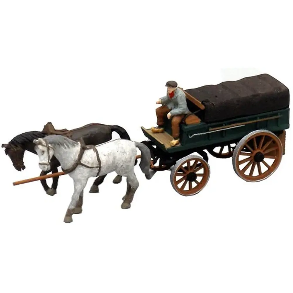 Chariot de fermier couvert - Artitec 387.65 - HO 1/87