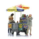 Chariot à hot-dogs de New York + deux figurines, prêt à l'emploi - Artitec 387.625 - HO 1/87