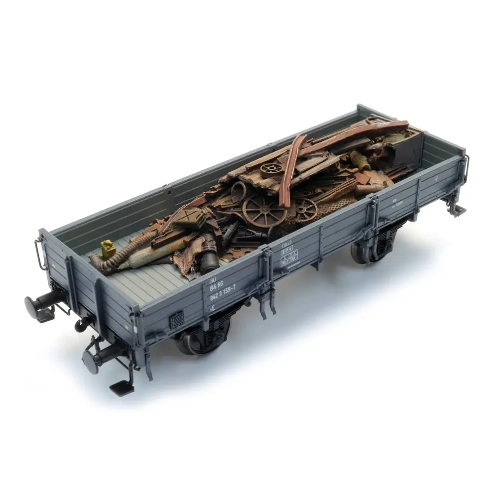 Cargaison : ferraille pour wagon de sable, prêt à l'emploi - Artitec 28.124 - HO 1/87