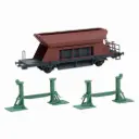 2 vérins à vis avec wagon surélevé - Faller 120323 - HO 1/87