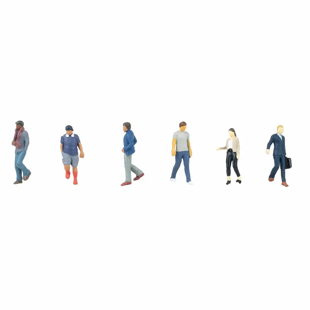 6 personnes descendant des escaliers - Faller 151727 - HO 1/87