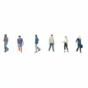 6 personnes descendant des escaliers - Faller 151727 - HO 1/87