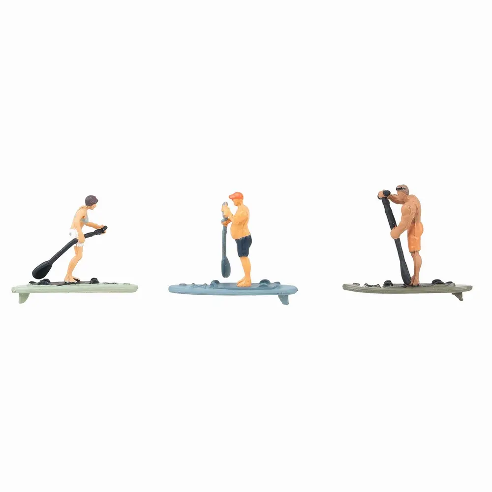 3 pratiquants de stand-up paddle - Faller 151736 - HO 1/87