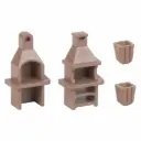 2 barbecues de jardin - Faller 180015 - HO 1/87