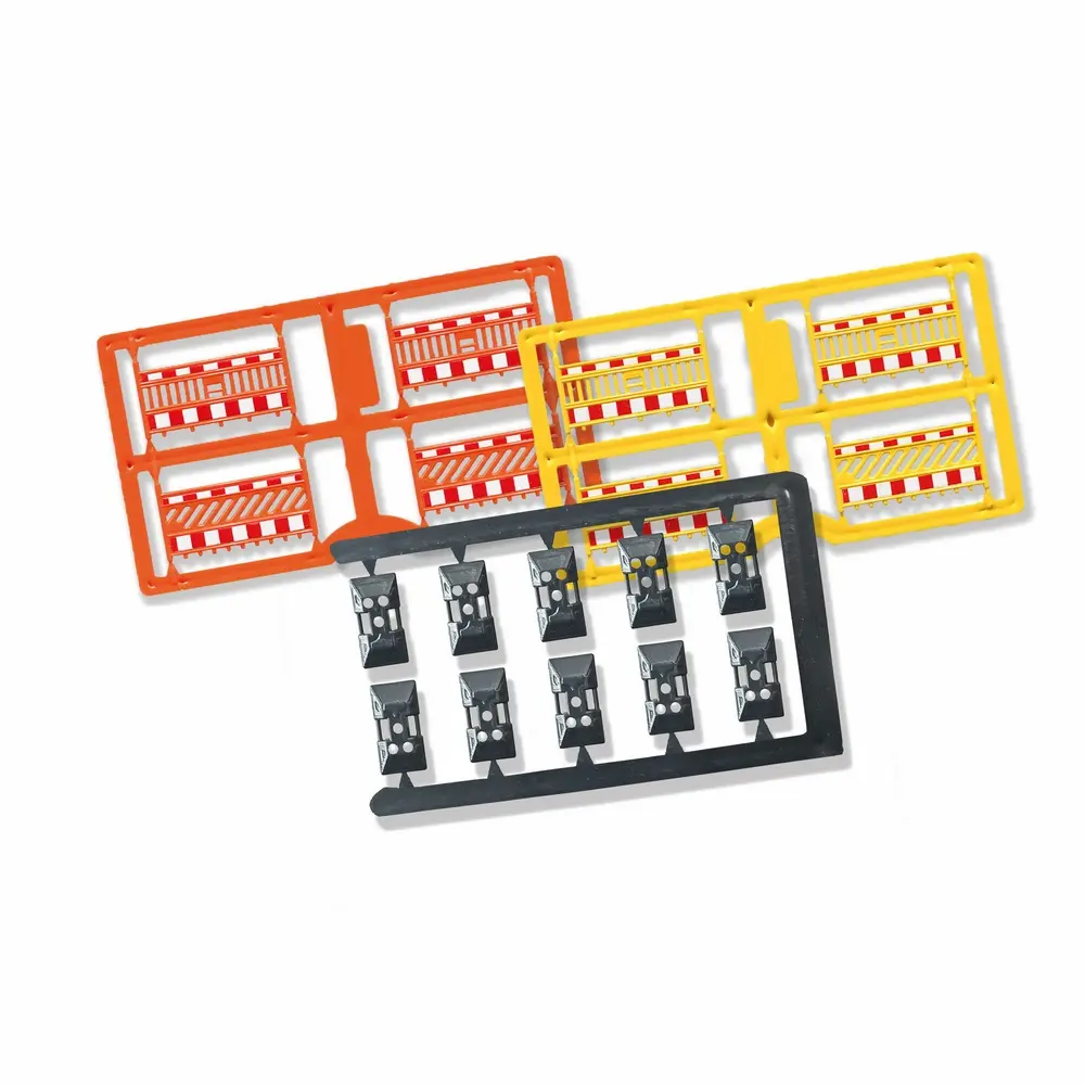 Clôture de sécurité, orange/jaune - Busch 1108 - HO 1/87