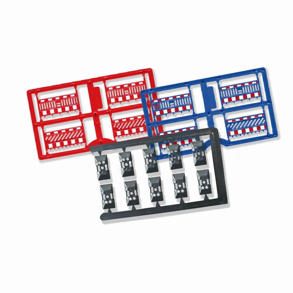 Barrières de sécurité, bleu/rouge - Busch 1109 - HO 1/87