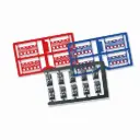 Barrières de sécurité, bleu/rouge - Busch 1109 - HO 1/87