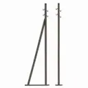 2 Mâts en bois pour lignes électriques - Busch 1753 - HO 1/87