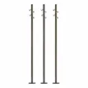 3 Mâts en bois pour lignes électriques - Busch 1754 - HO 1/87