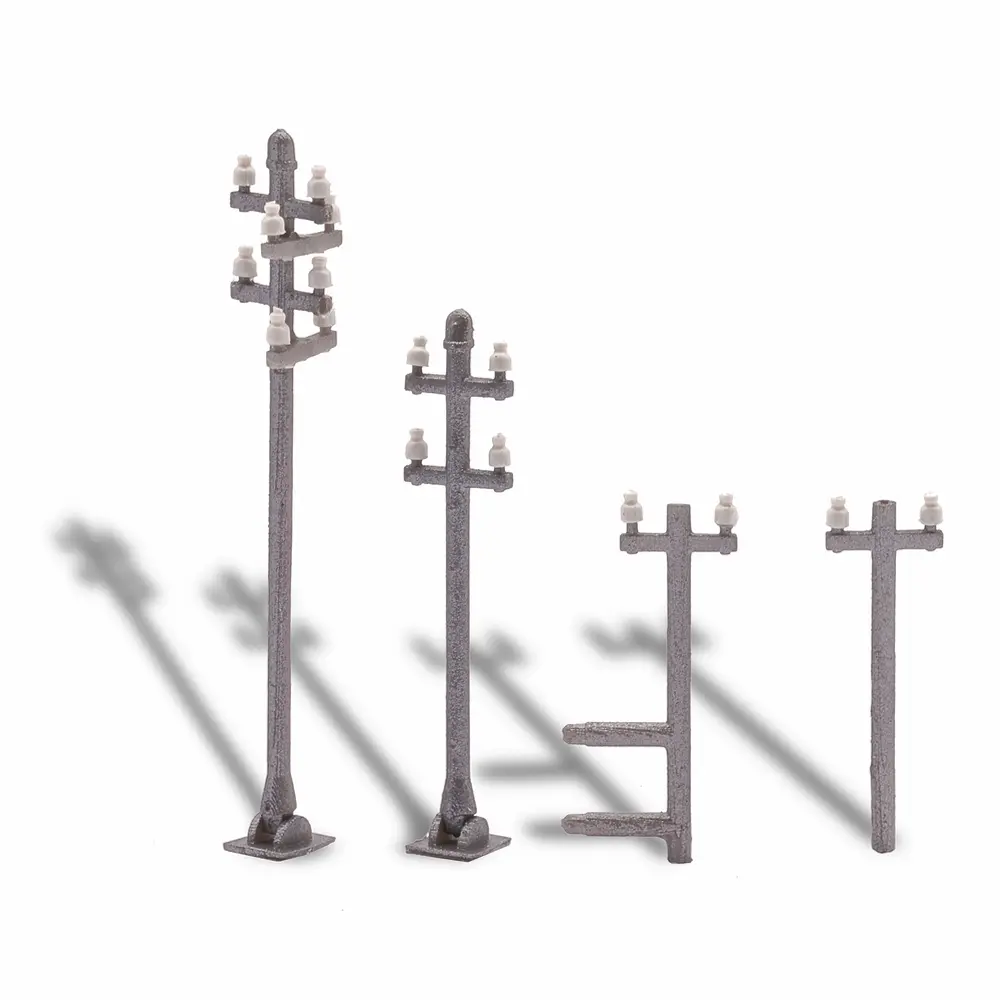 Potelets toiture pour lignes électriques - Busch 1755 - HO, TT