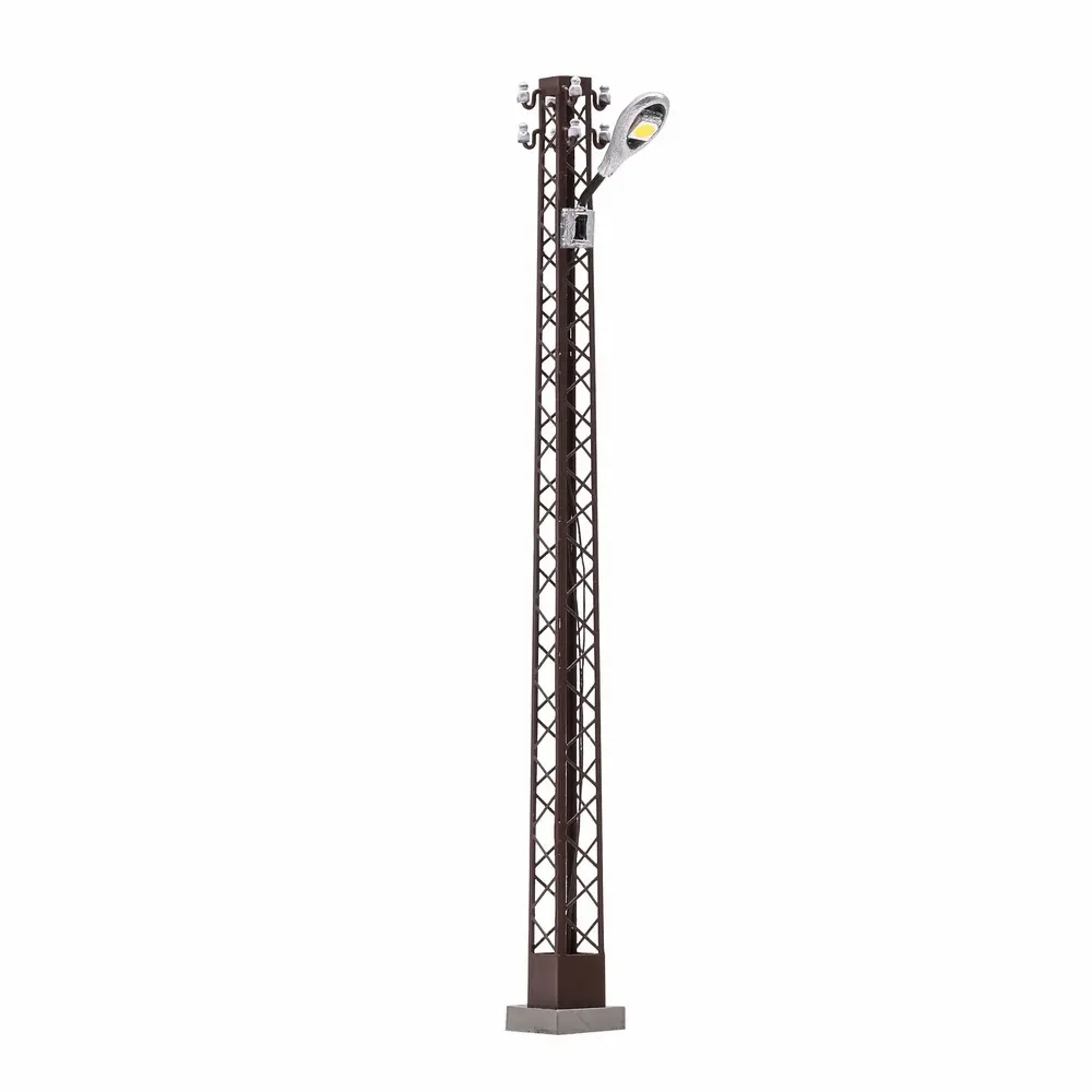 Lampadaire en treillis rouillé - Busch 4185 - HO 1/87