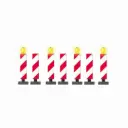 7 balises d'avertissement, dont 4 avec des LED - Busch 5959 - TT 1/120