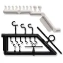 24 supports lignes électriques - Busch 7747 - HO / TT