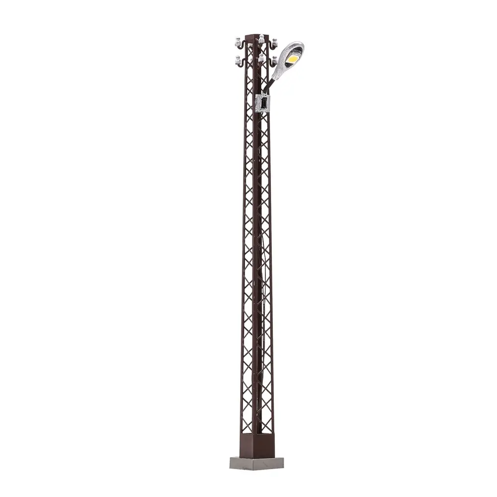 Mât lumineux en treillis, rouillé - Busch 8743 - TT 1/120