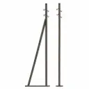 2 mâts en bois pour ligne électrique aérienne - Busch 8953 - TT 1/120