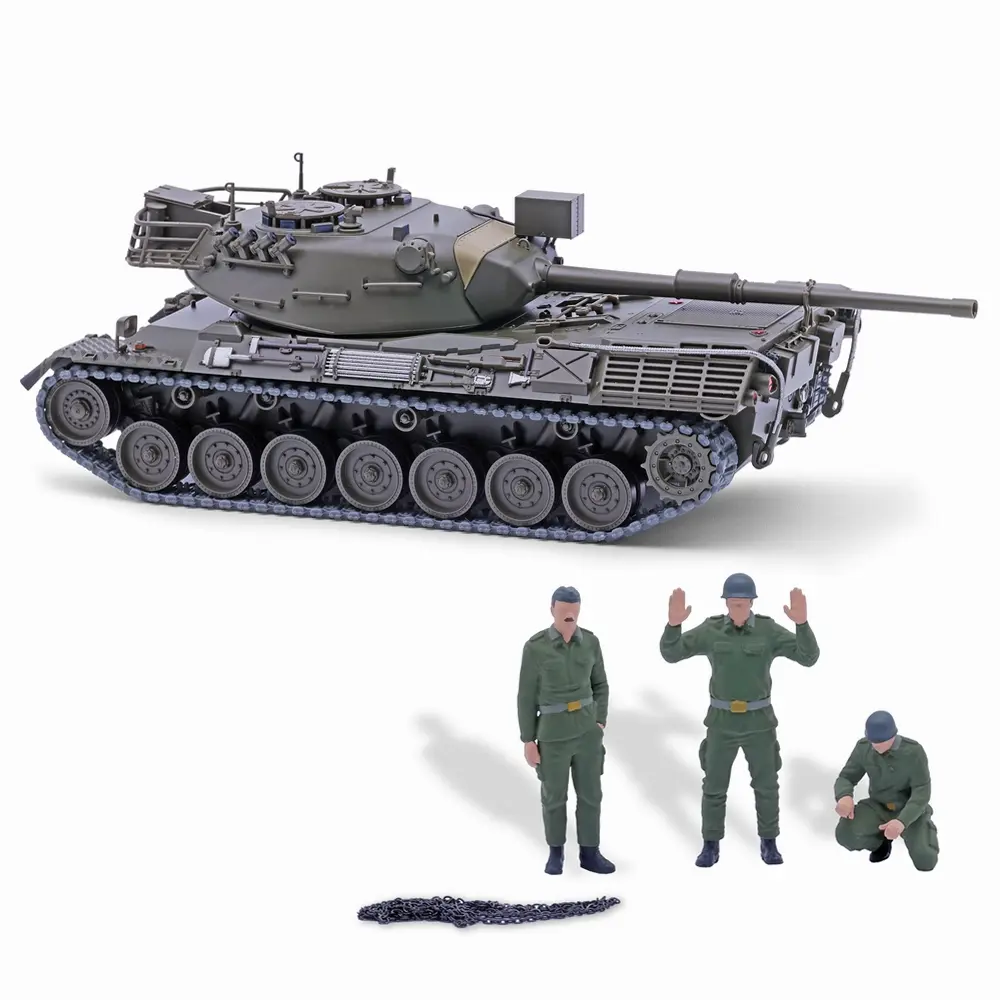 Char Leopard avec trois soldats - Busch 10711 - O 1/43
