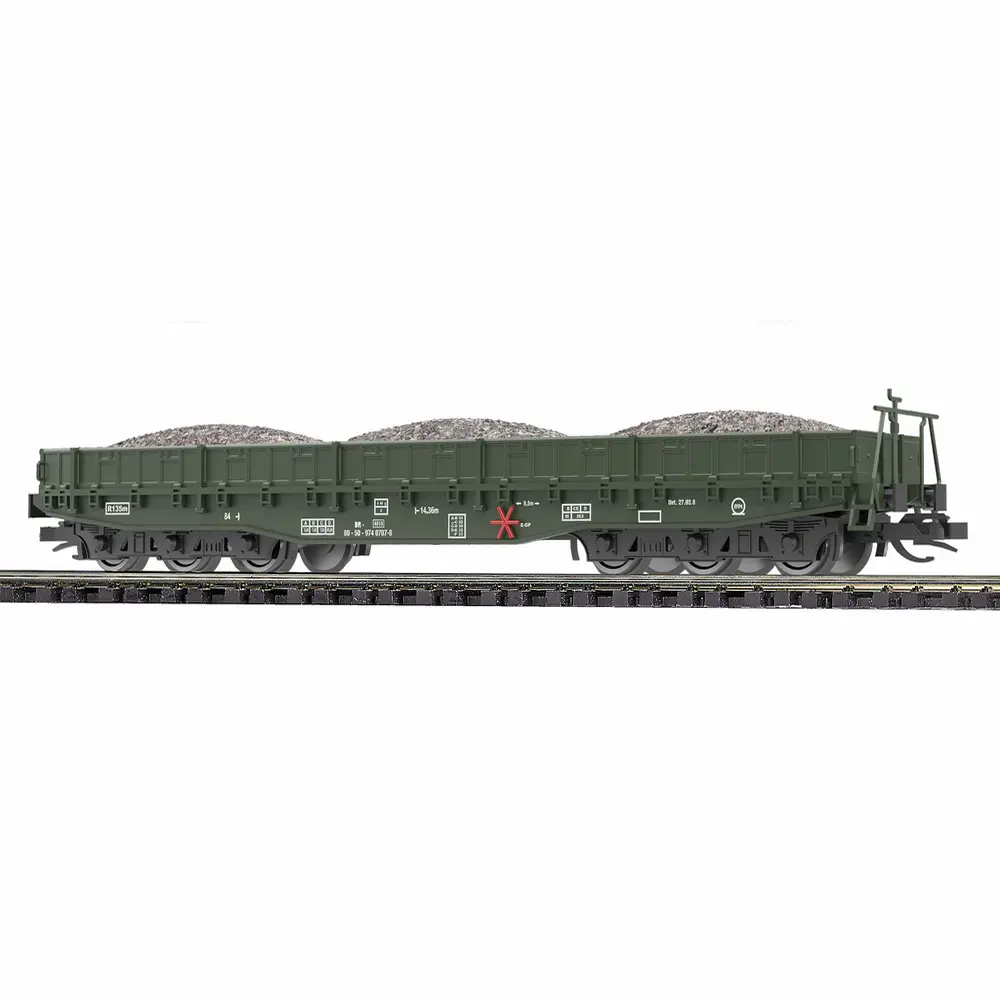 Wagon plat Samm 4818 - Busch 31187 - TT 1/120 - DR - Ep IV