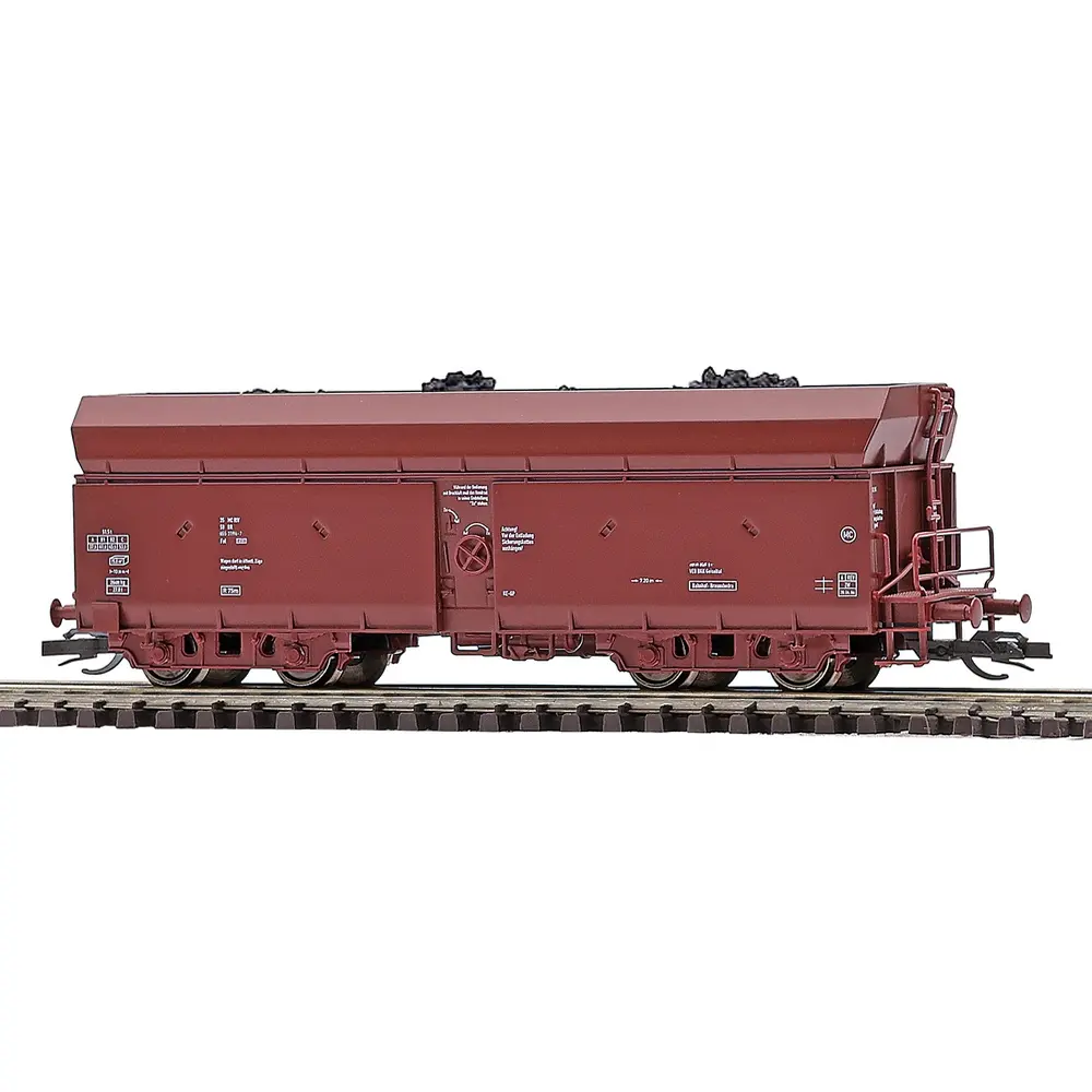 Wagon à charbon FAL avec charbon - Busch 31331 - TT 1/120 - DR - Ep IV