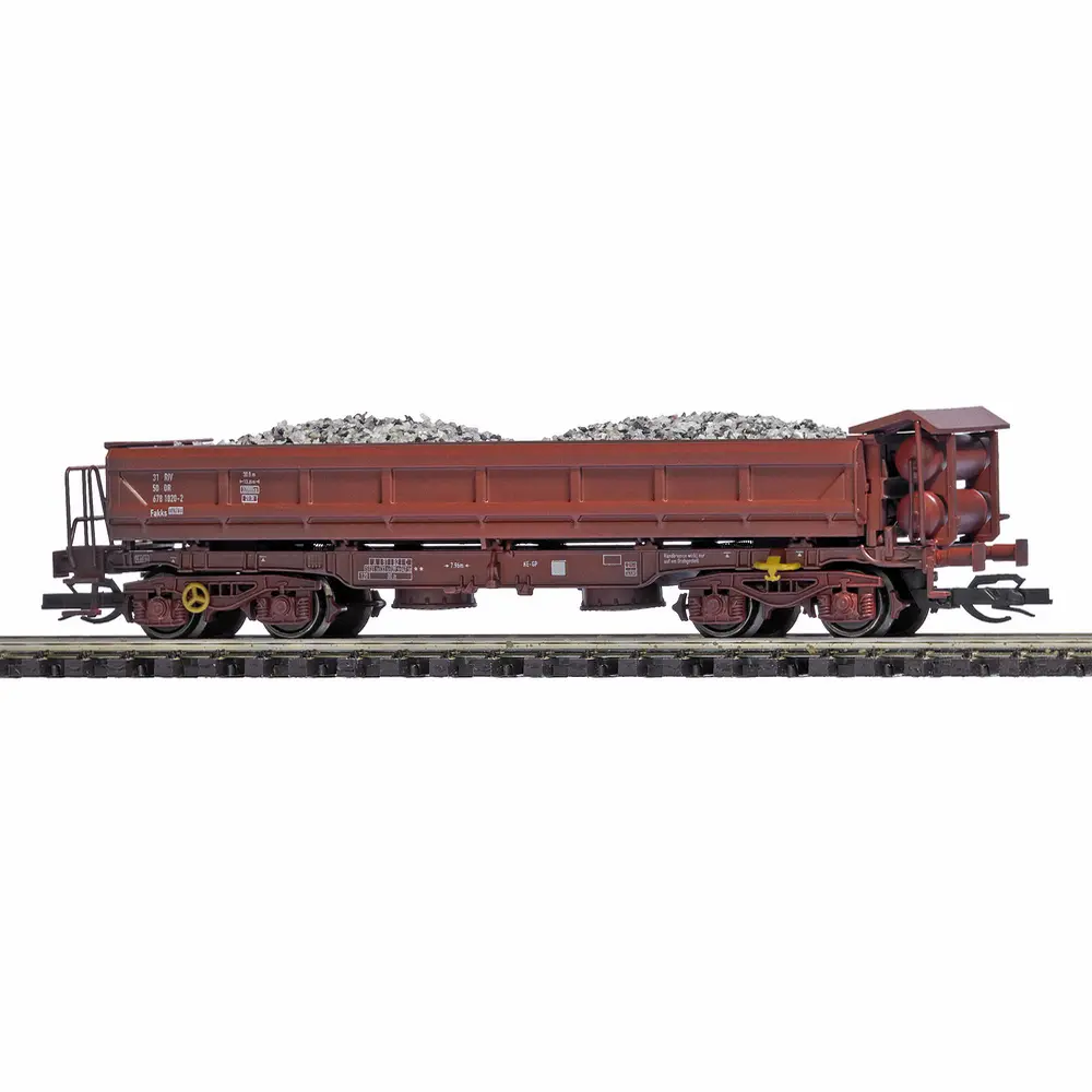 Wagon benne double face Fakks - Busch 31425 - TT 1/120 - DR - Ep IV