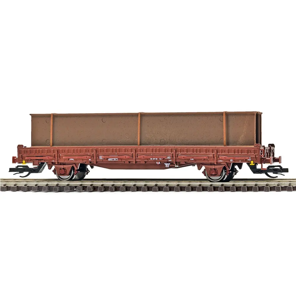 Wagon plat avec ranchers Ks - Busch 31520 - TT 1/120 - DR - Ep IV