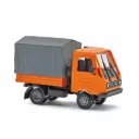 Multicar M26 avec plateau/bâche, orange - Busch 42253 - HO 1/87
