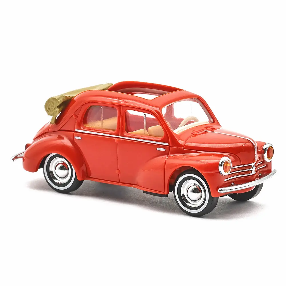Renault 4 CV cabriolet berline, rouge - Busch 46573 - HO 1/87