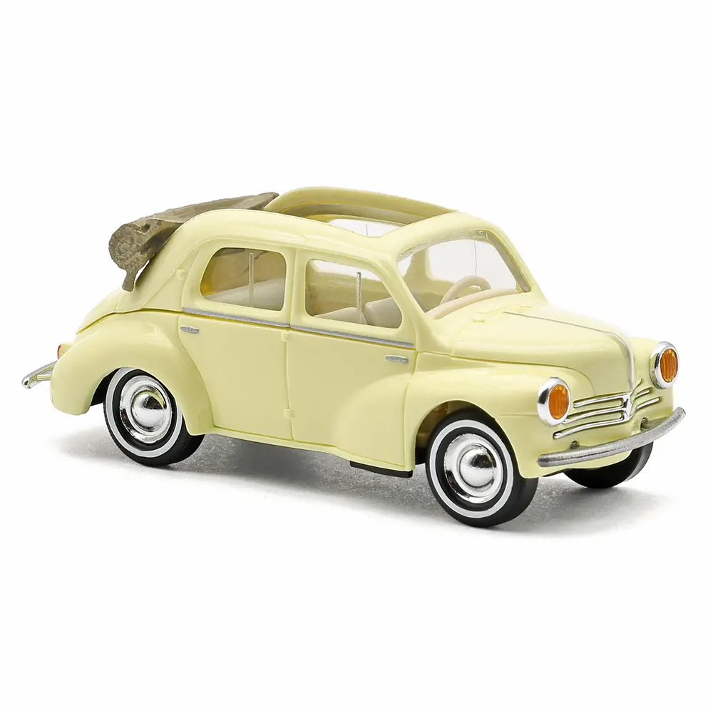 Renault 4 CV Cabriolet, jaune - Busch 46576 - HO 1/87