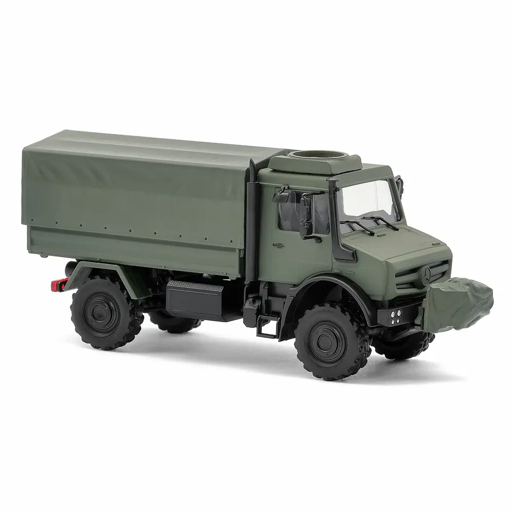 Mercedes-Benz Unimog U5023, véhicule militaire avec treuil - Busch 51058 - HO 1/87