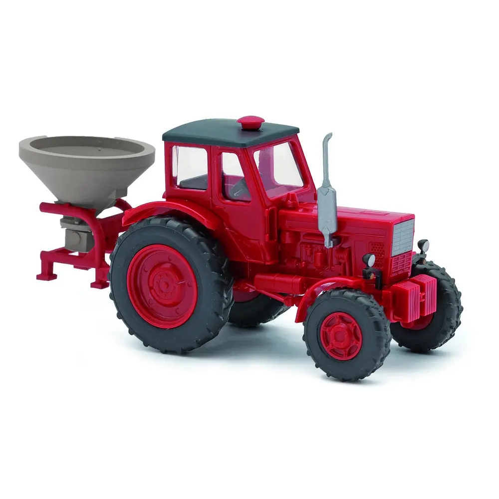 Tracteur Bélarus MTS-50 avec épandeur d'engrais -  Busch 51363 - HO 1/87