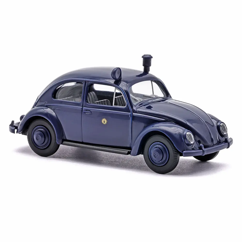 Coccinelle Volkswagen avec lunette arrière divisée, police de Berlin - Busch 52916 - HO 1/87