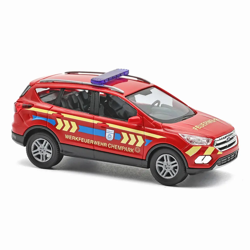 Ford Kuga, pompiers de l'usine Chempark - Busch 53535 - HO 1/87