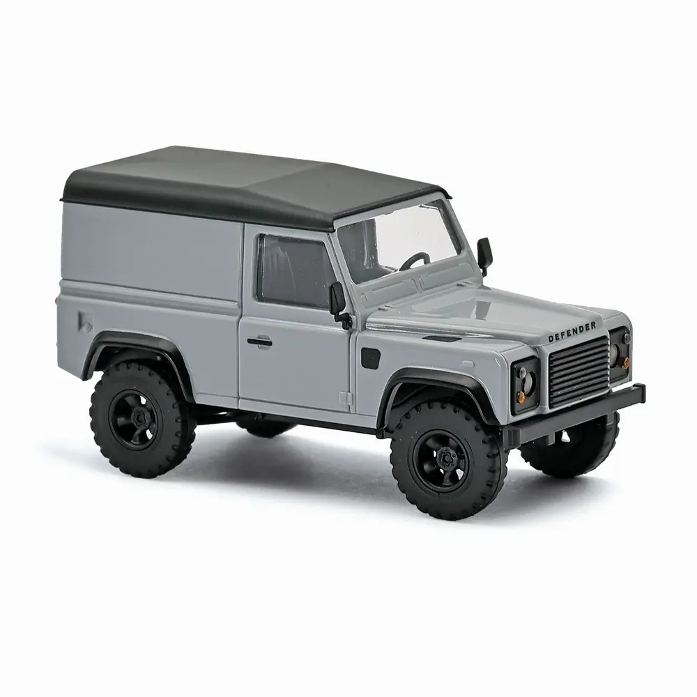 Land Rover Defender 90, gris argenté - Busch 54356 - HO 1/87