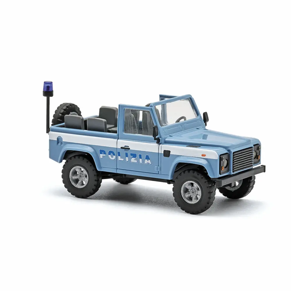 Land Rover Defender 90 cabriolet, Polizia - Busch 54397 - HO 1/87
