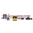Ensemble d'action : Roulement d'asphalte - Busch 79898 - HO 1/87