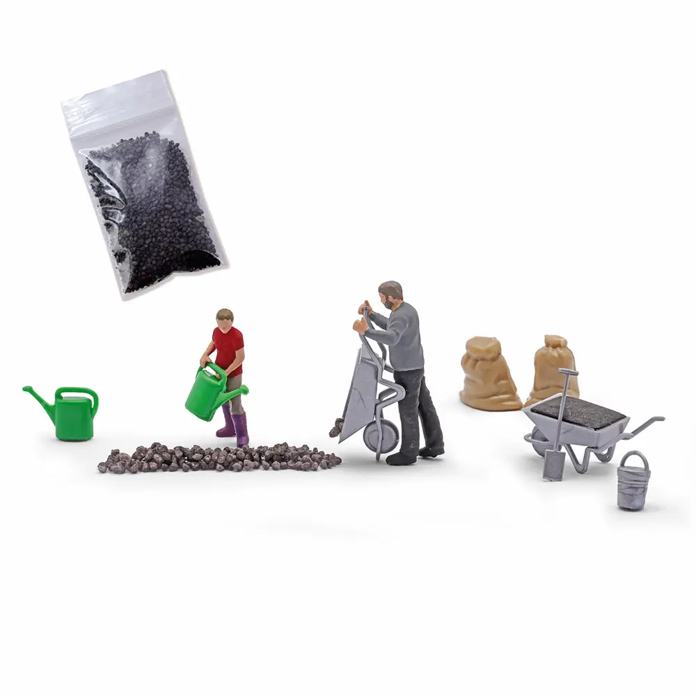 Scène charbons chauds avec 2 figurines - Busch 79942 - HO 1/87