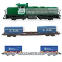 Pack HO Époque V – Diesel G 1206 + rame intermodale (Novatrans + S70 porte-conteneurs)