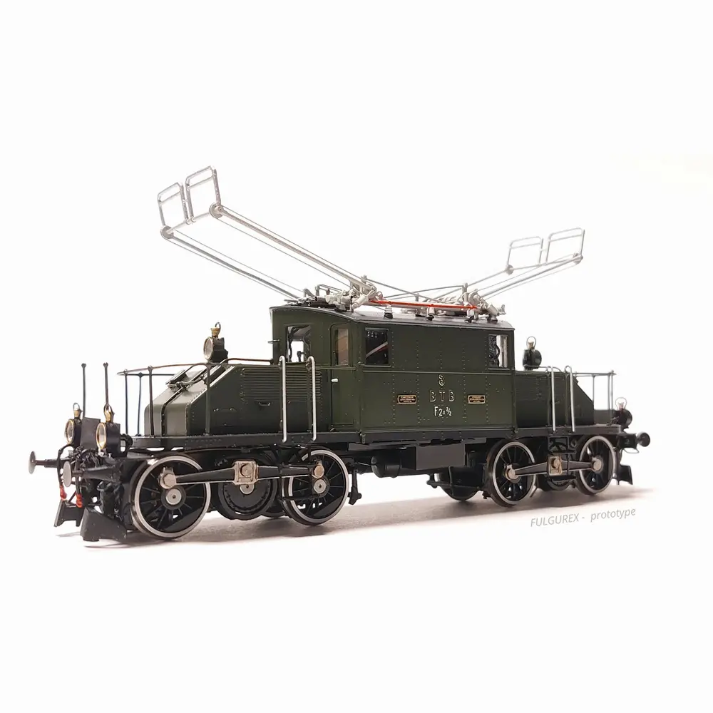 Locomotive électrique triphasée suisse Fc 2x2/2 (Ce 4/4) n°3, vert, 1915, châssis court - Fulgurex 2283 - HO 1/87 - BTB - Ep I - Digital sound - 2R