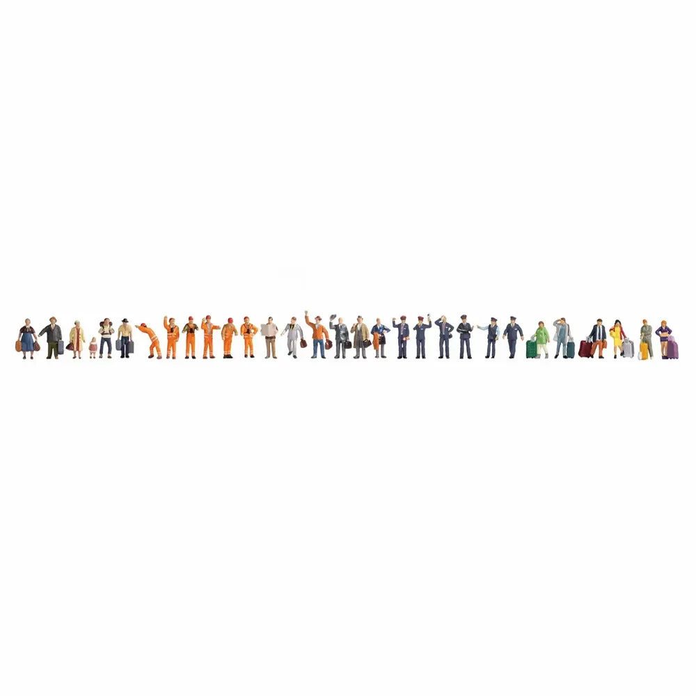 Coffret de 30 figurines « À la gare » - Noch 16051 - HO 1/87