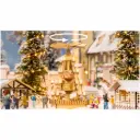 Pyramide de marché de Noël à micro-mouvements - Noch 66413 - HO 1/87