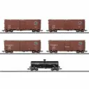 Coffret de 5 wagons marchandises américains Southern Pacific - Märklin 45667 - HO 1/87 - Ep III - 3R