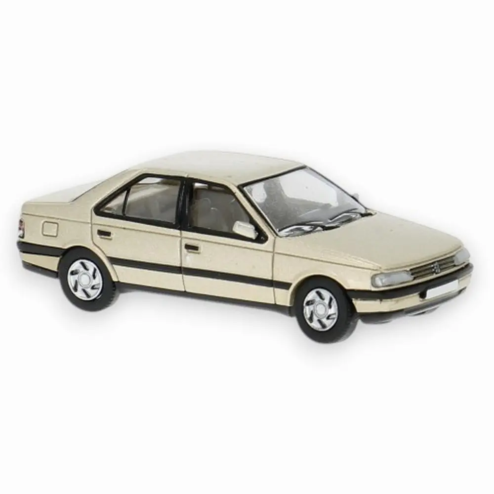 Peugeot 405 berline SRI phase 1, beige Mayfair métallisé, 1987 (PCX870745) - Sai 6380 - HO 1/87