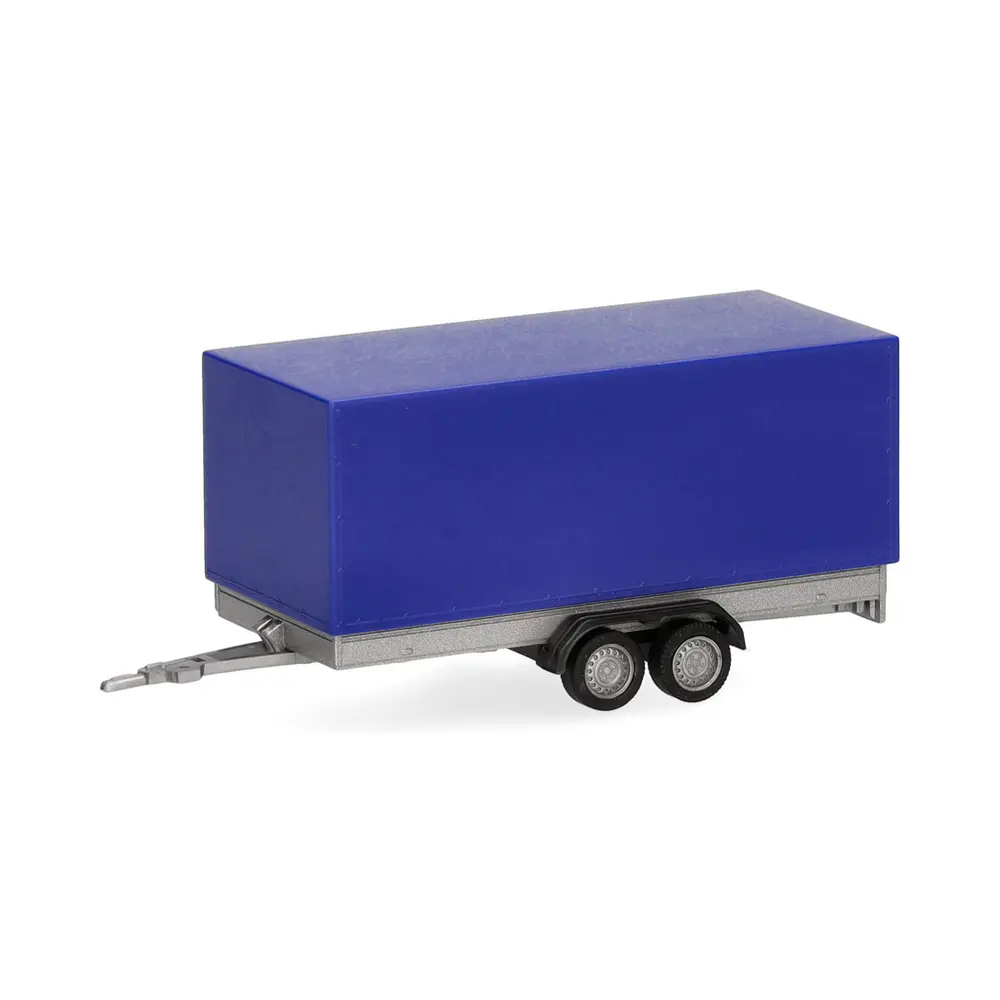 Remorque bâchée bleue - Herpa 052627-004 - HO 1/87